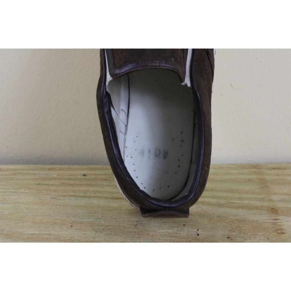 Gucci Sneakers 41 Brown Suede Lifford Antique Slip On Shoes Italy - Picture 6 of 16
